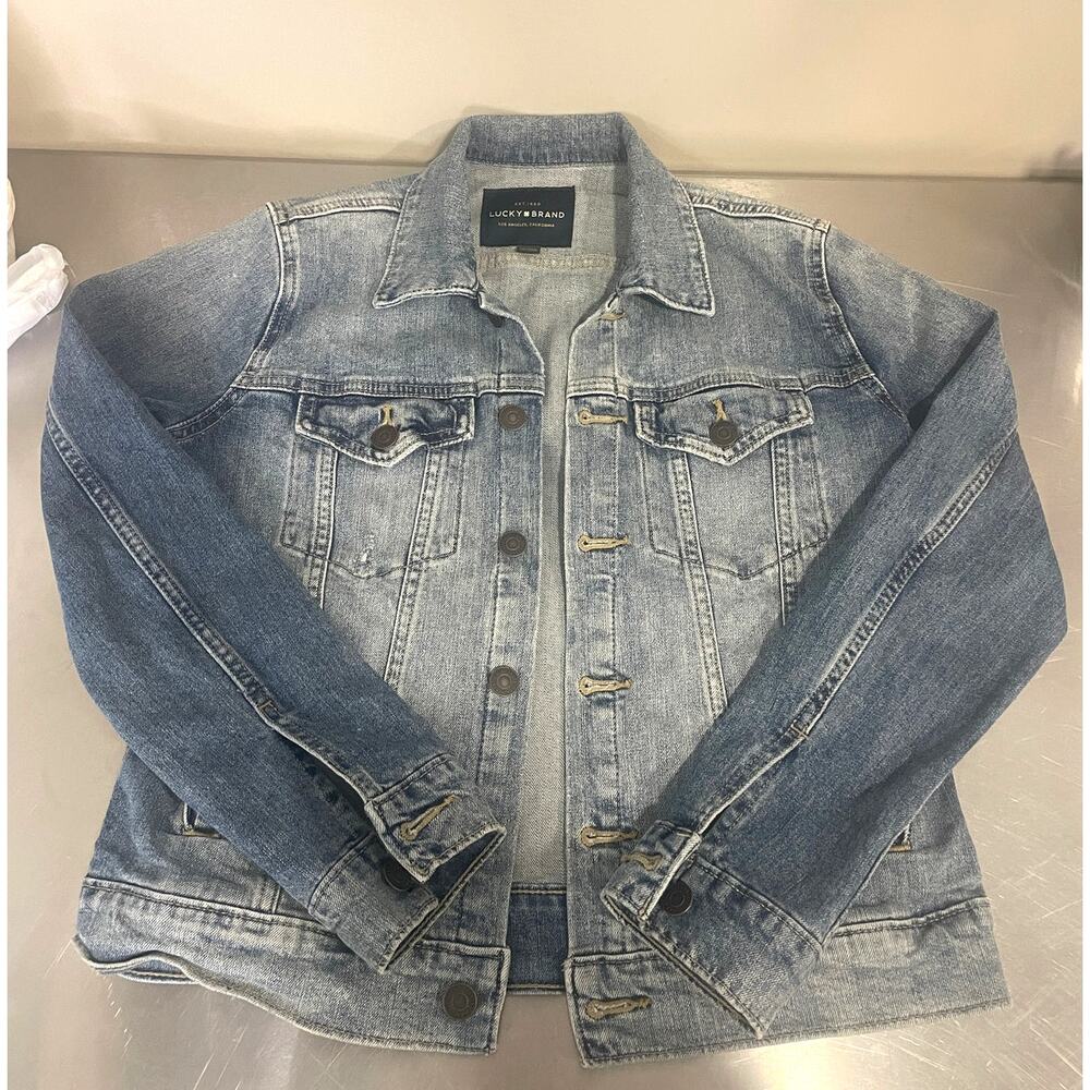 LUCKY BRAND Blue Denim The Tomboy Trucker Jean Jacket Size Small